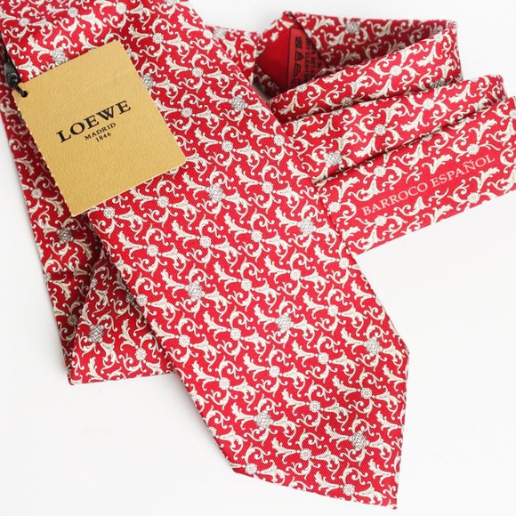 LOEWE Silk Necktie Barroco Espanol NWT - Picture 1 of 7